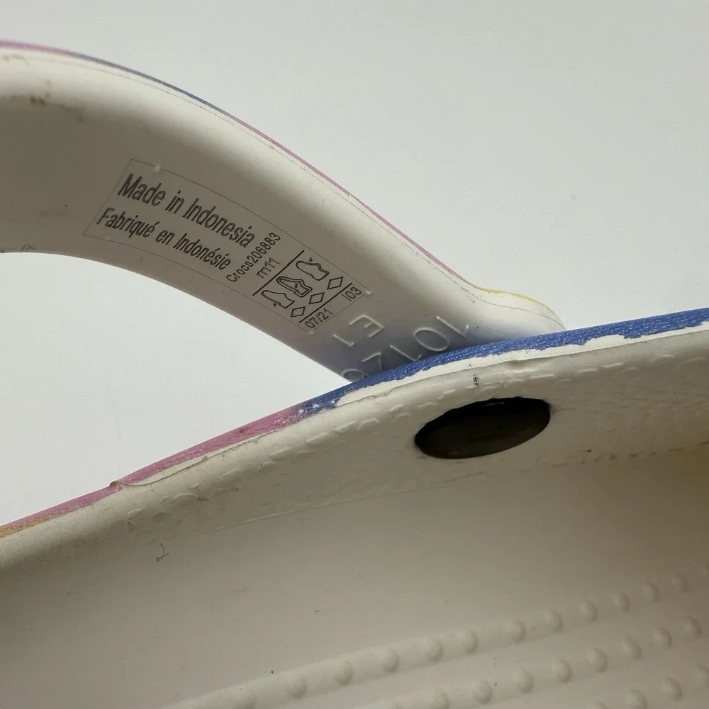 Croc Men's Size 11 Women's 13 Classic Unisex Clog Summer Garden Pastel Tie-Dye